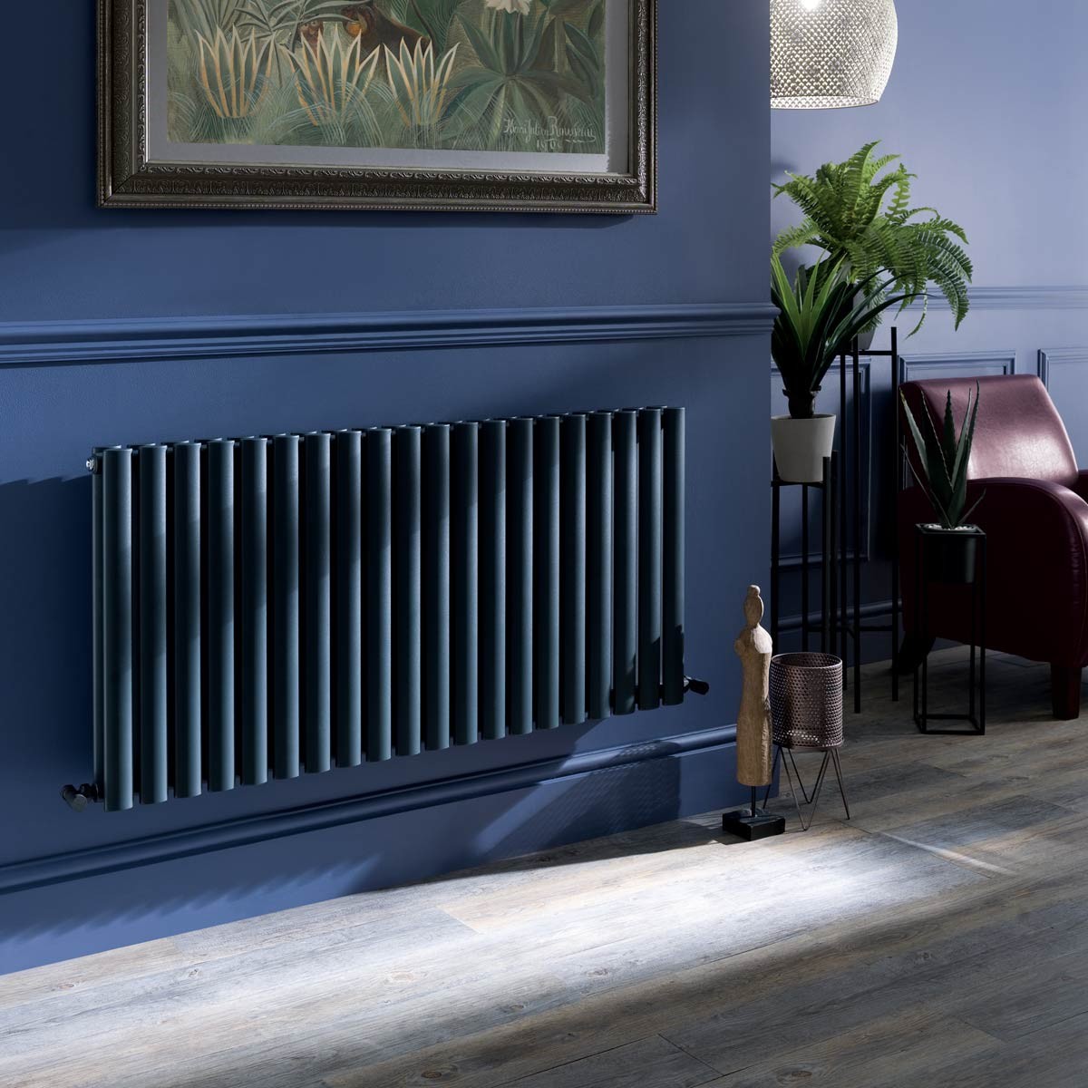Koda Anthracite Designer Horizontal Double Radiator 600x600mm