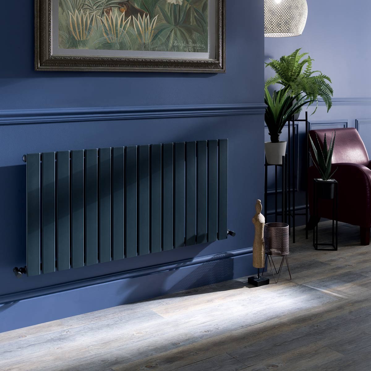 Narvi Anthracite Designer Horizontal Radiator 600x1212mm