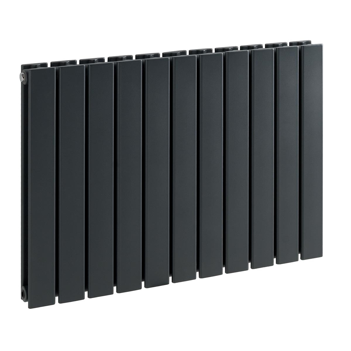 Narvi Anthracite Designer Horizontal Double Radiator 600x832mm