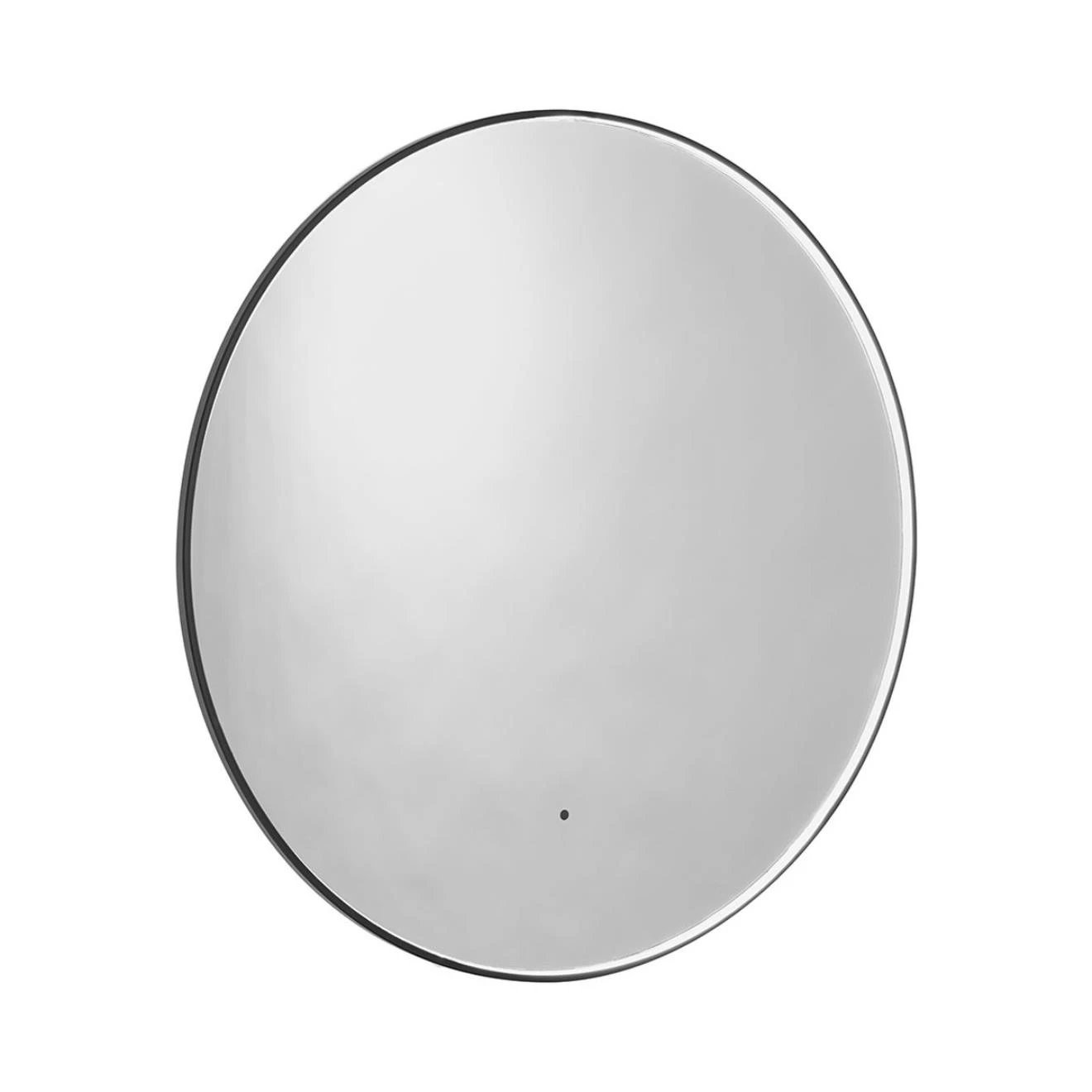 Aurora Black Framed Round Illuminated Mirror 800mm