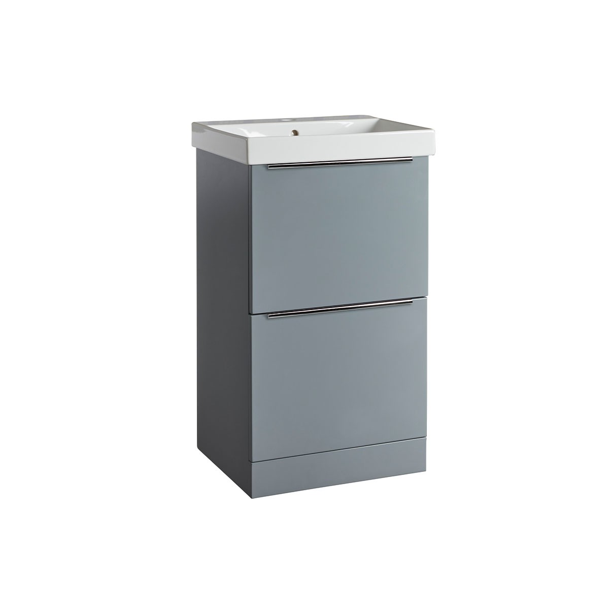 Cadence Gloss Spruce Double Drawer Floor Standing Vanity Unit & Isocast Basin 500mm