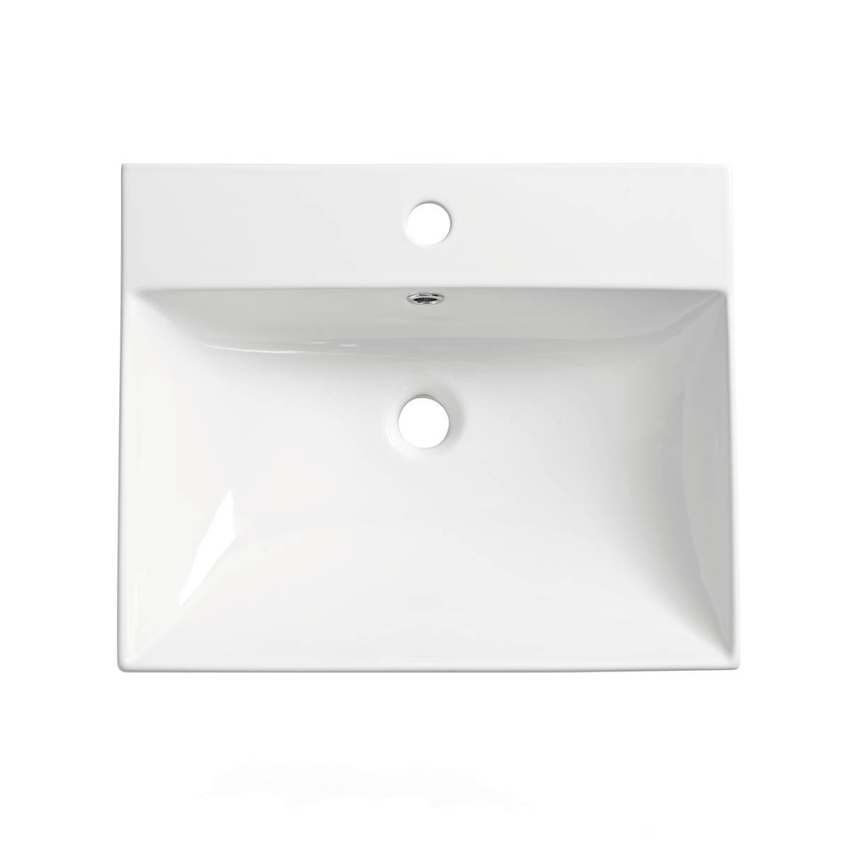 Cadence Gloss Spruce Double Drawer Wall Hung Vanity Unit & Ceramic Basin 500mm