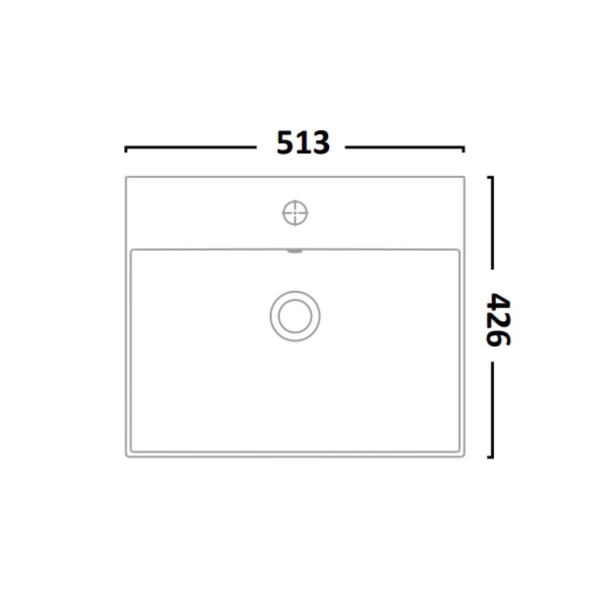 Cadence Gloss Spruce Double Drawer Wall Hung Vanity Unit & Ceramic Basin 500mm