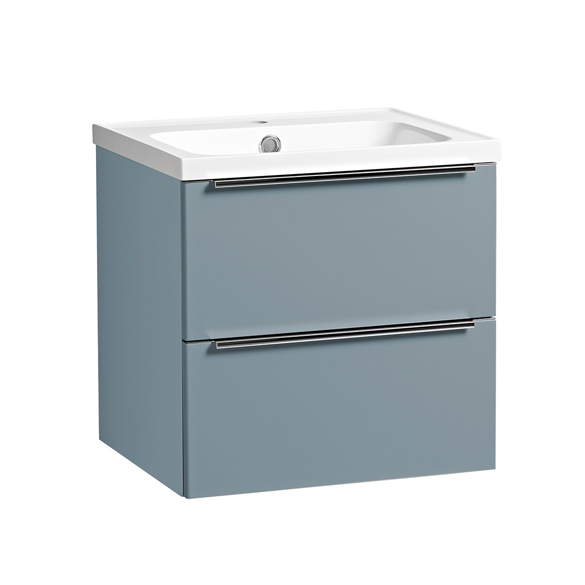 Cadence Gloss Spruce Double Drawer Wall Hung Vanity Unit & Ceramic Basin 500mm