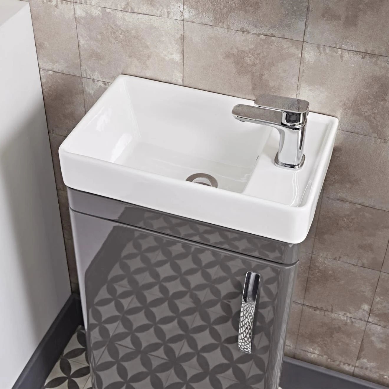 Tavistock Compass Gloss Clay Cloakroom Vanity Unit & Basin 450mm