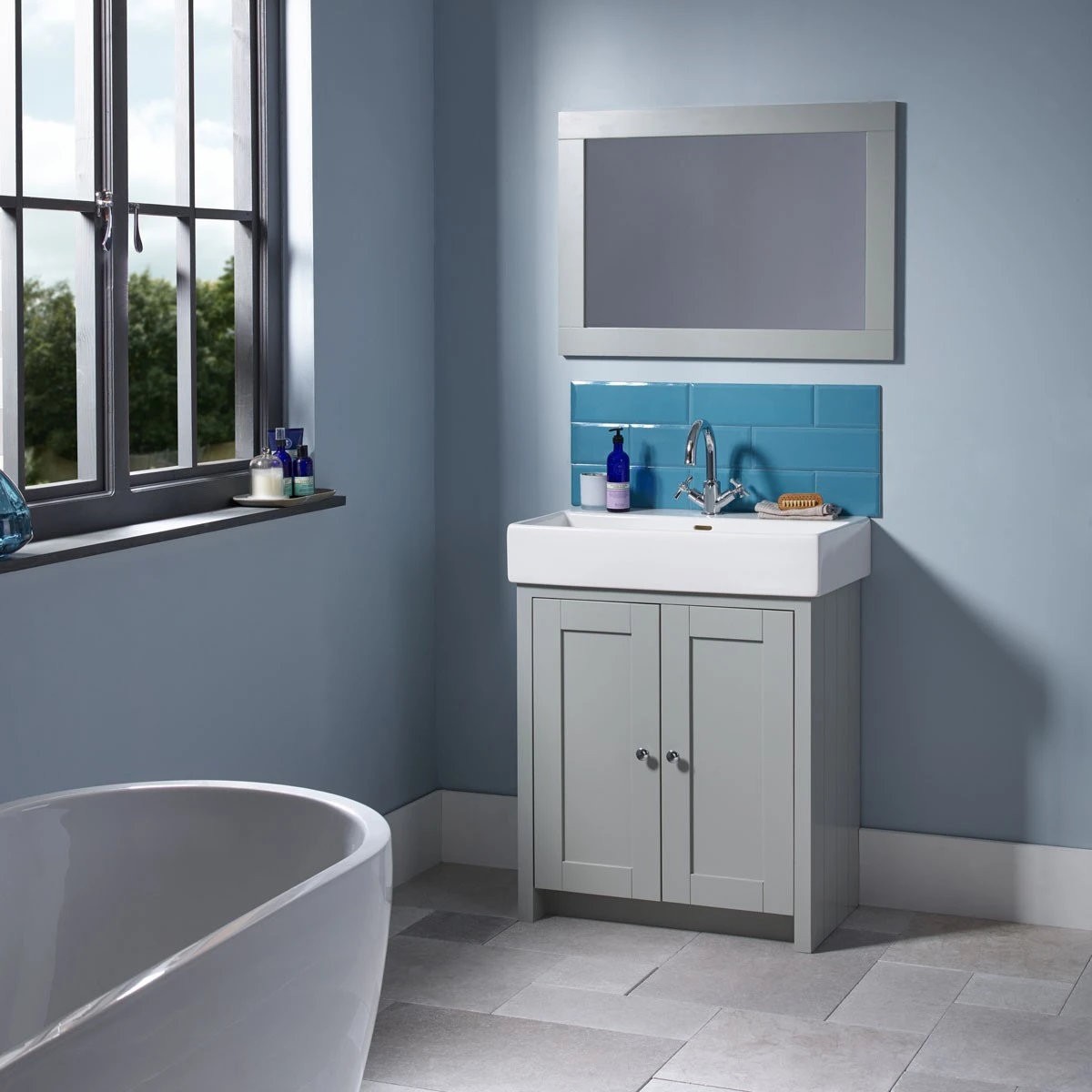 Tavistock Lansdown Pebble Grey Vanity Unit & Basin 700mm