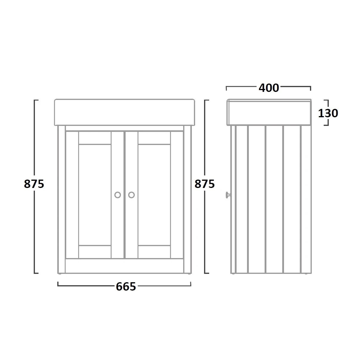 Tavistock Lansdown Linen White Vanity Unit & Basin 700mm