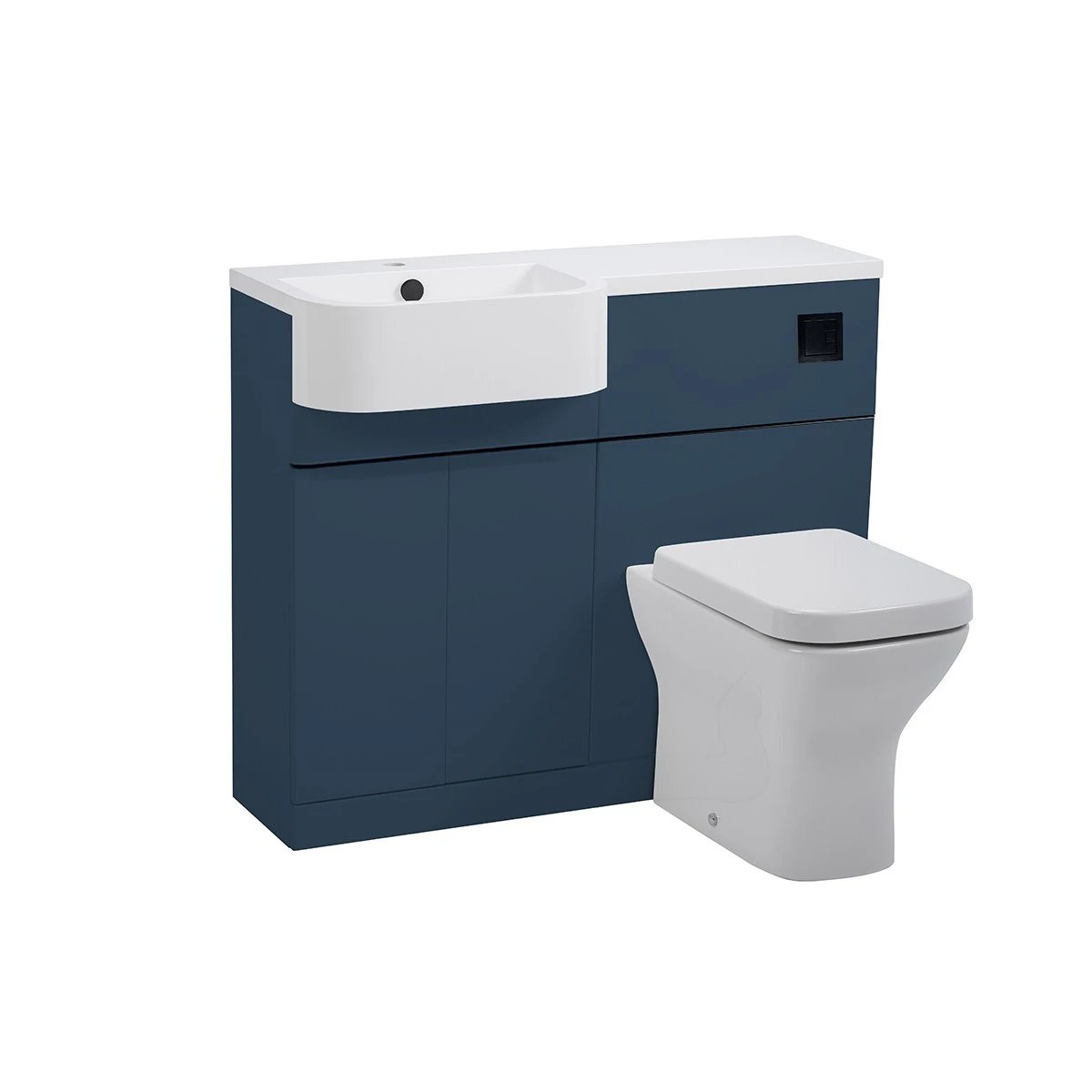 Tavistock Match Matt Oxford Blue Combination Unit & Basin 1000mm Left Hand 