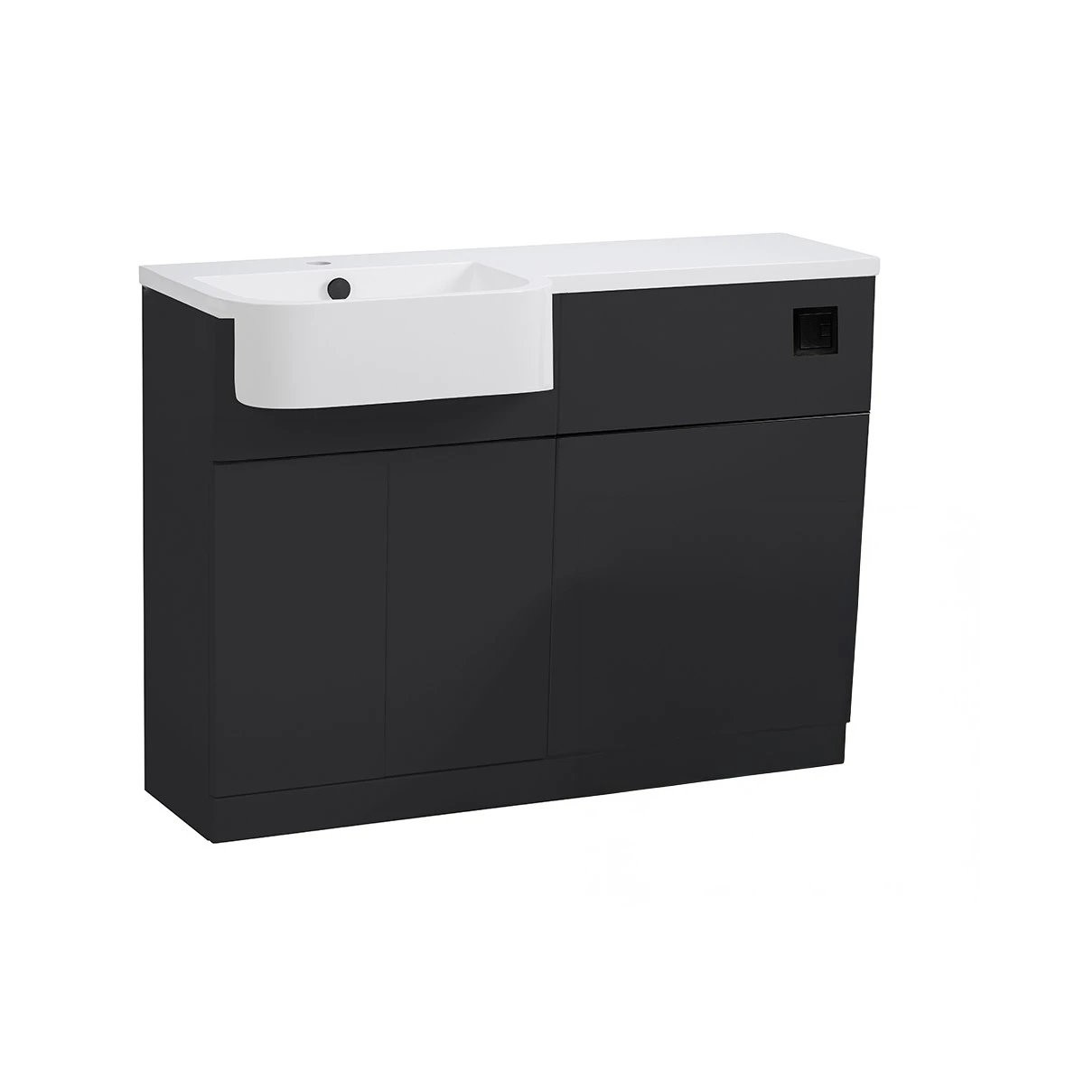 Tavistock Match Gloss Clay Combination Unit & Basin 1200mm Left Hand