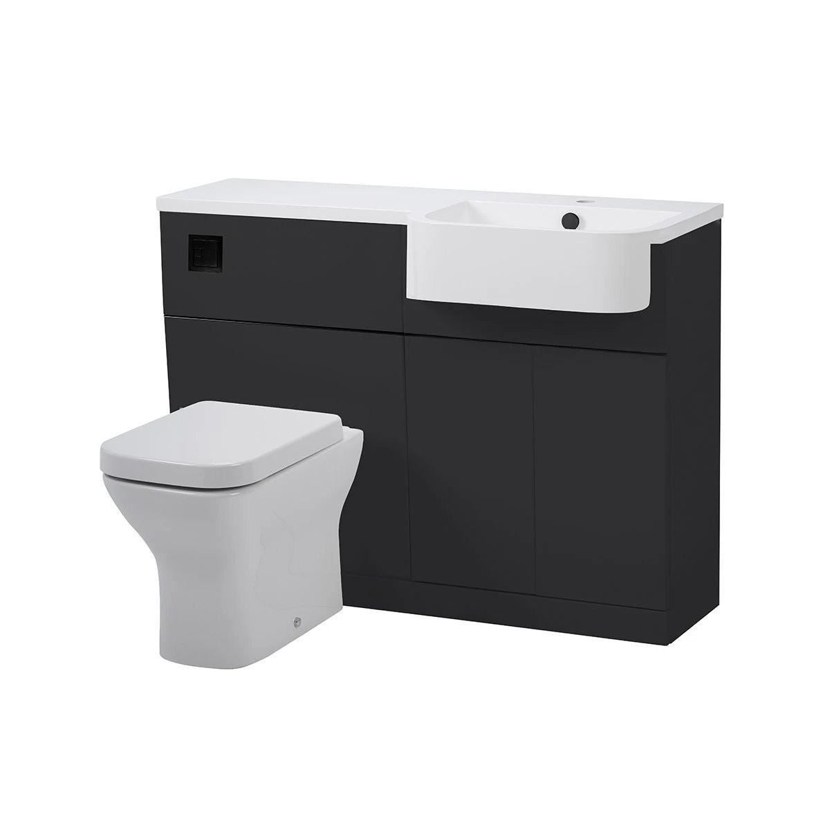 Tavistock Match Gloss Clay Combination Unit & Basin 1200mm Right Hand