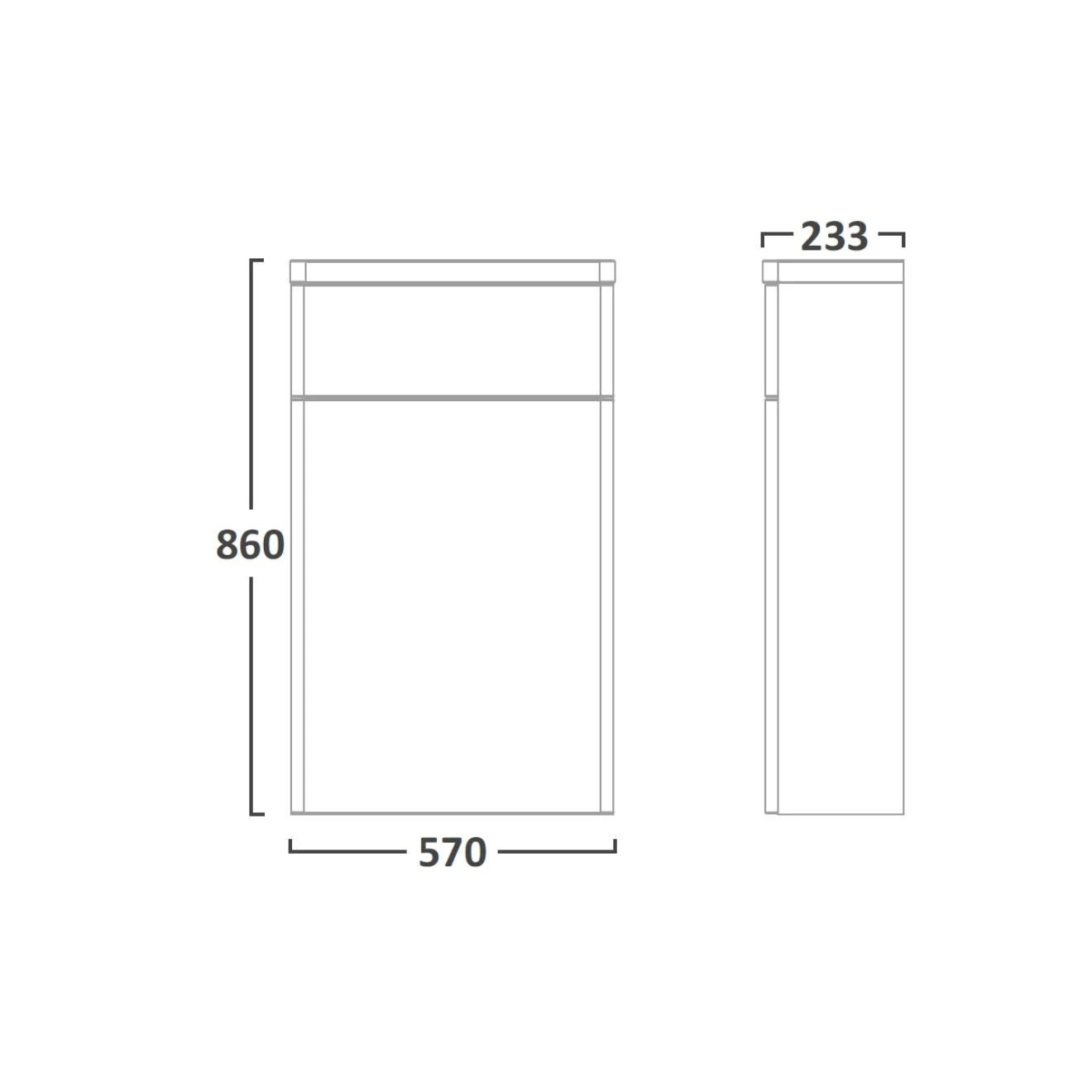 Compass Gloss Clay Back To Wall WC Unit 570mm 