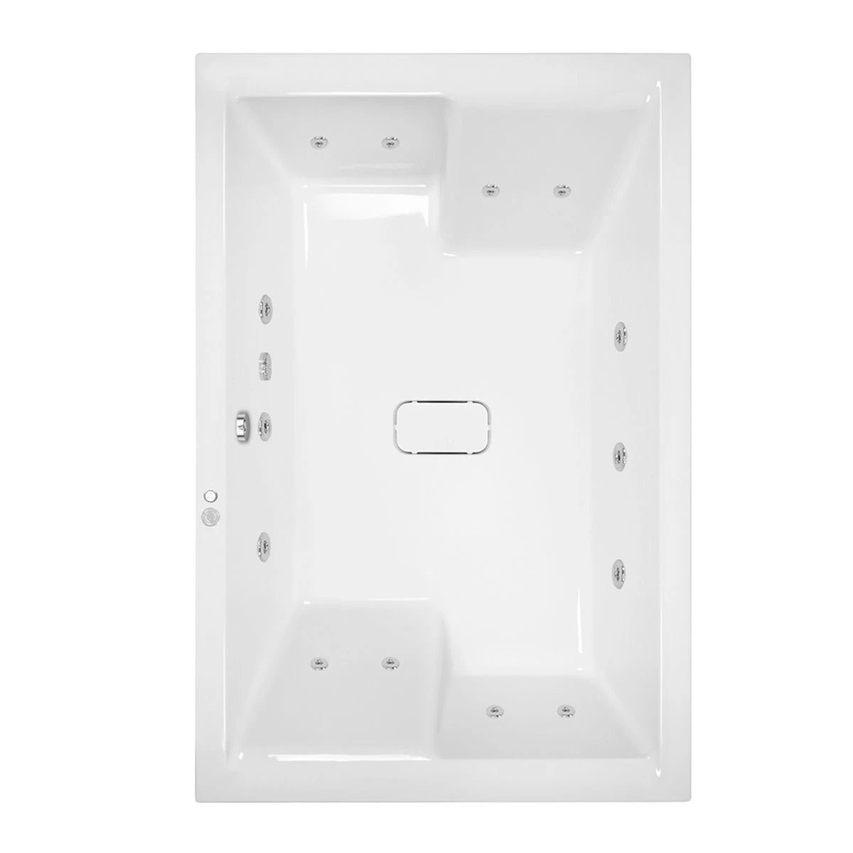 Trojan Amare Twin Soak Double Ended Bath with 14 Jet Whirlpool System & Light 1800x1200mm