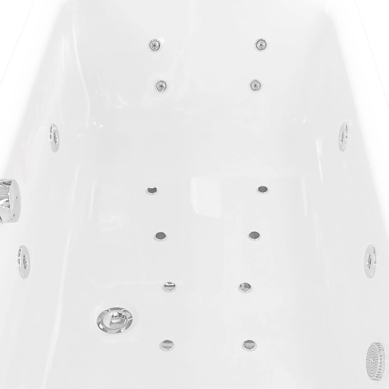 Trojan Cascade Double Ended Bath with 14 Jet Whirlpool & 12 Jet Airspa System 1700x750mm 