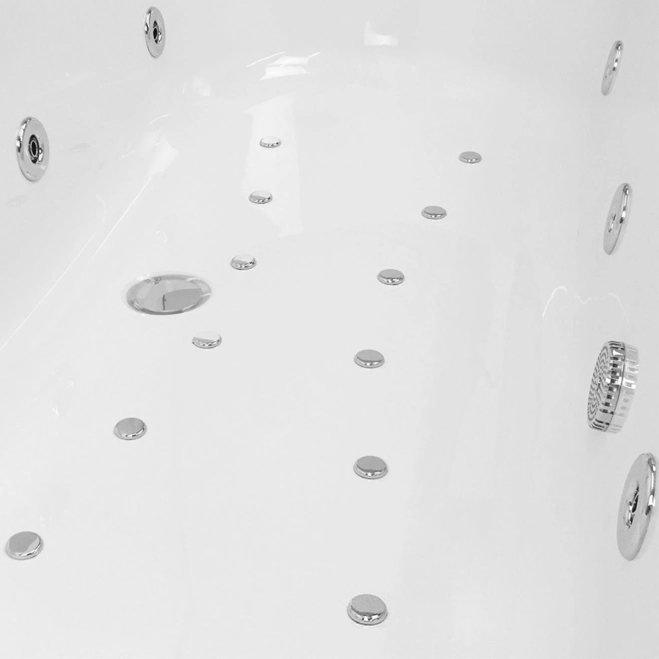 Trojan Cascade Double Ended Bath with 14 Jet Whirlpool & 12 Jet Airspa System 1700x750mm 