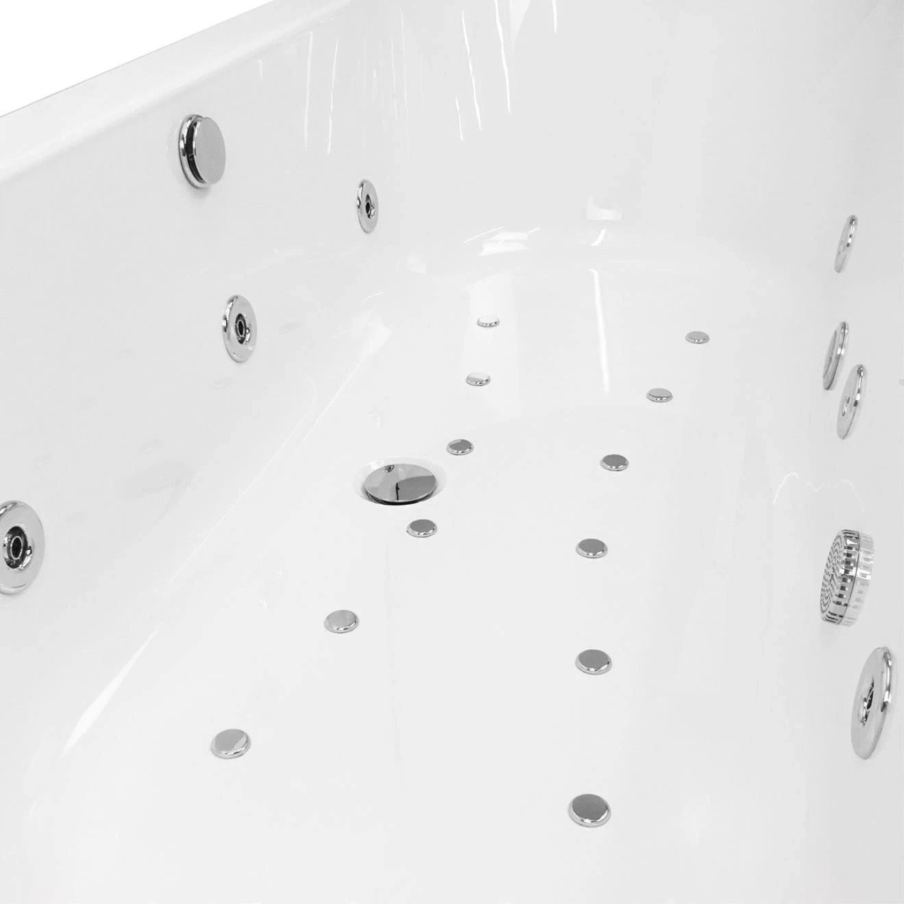 Trojan Cascade Double Ended Bath with 14 Jet Whirlpool & 12 Jet Airspa System & Light 1800x800mm 