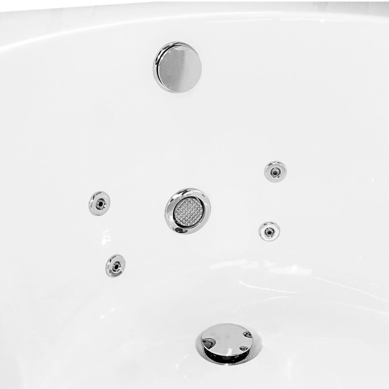 Trojancast Cascade Single Ended Bath with 14 Jet Whirlpool System & Light 1700x750mm