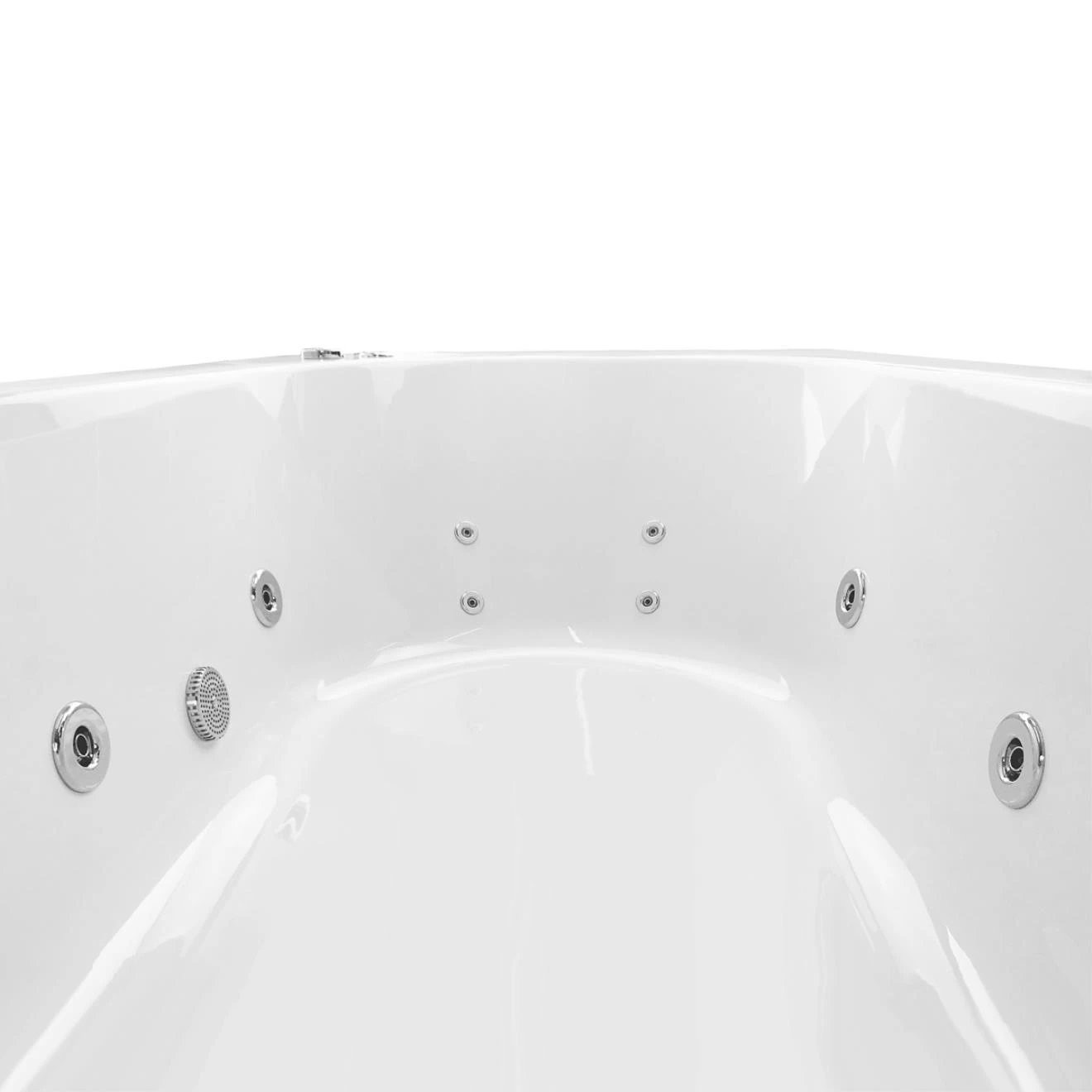 Trojancast Cascade Single Ended Bath with 14 Jet Whirlpool System & Light 1700x750mm