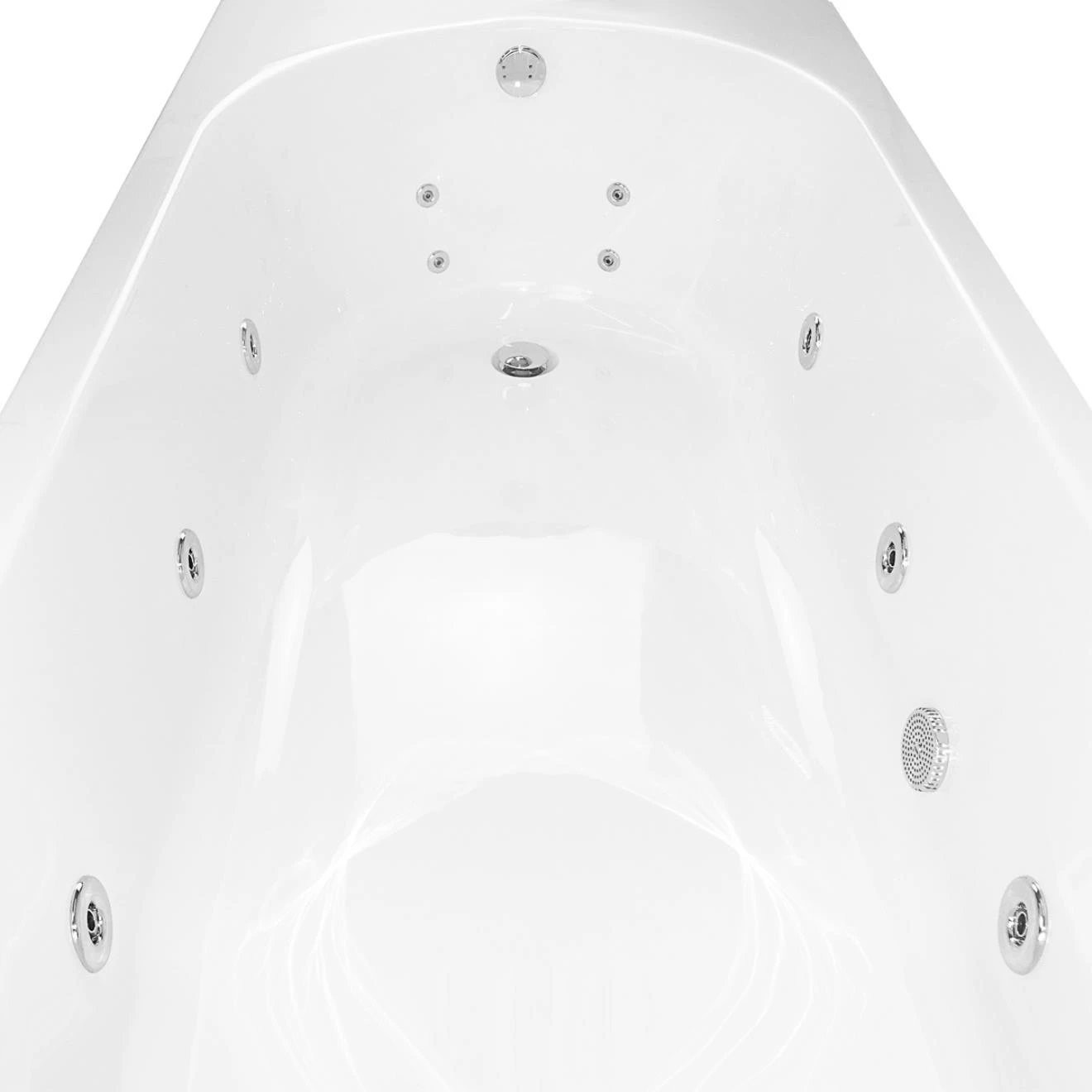 Trojan Cascade Single Ended Bath with 14 Jet Whirlpool System 1800x800mm