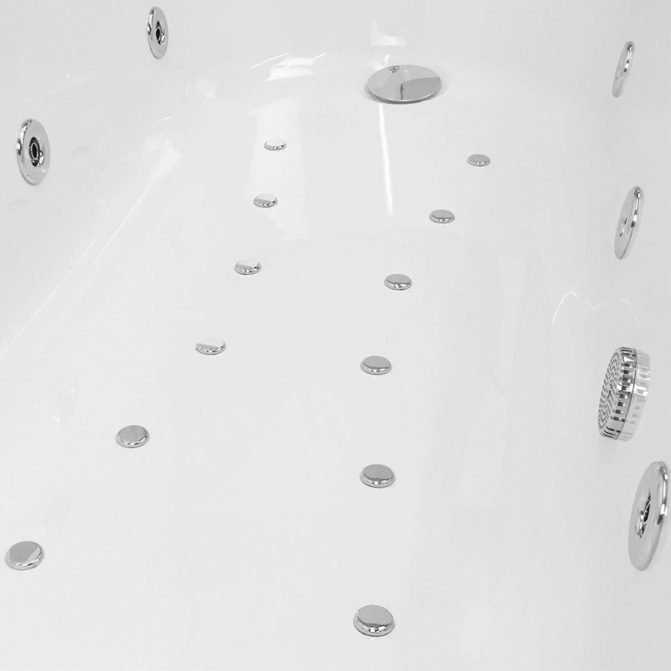 Trojan Cascade Single Ended Bath with 14 Jet Whirpool & 12 Jet Airspa System 1800x800mm