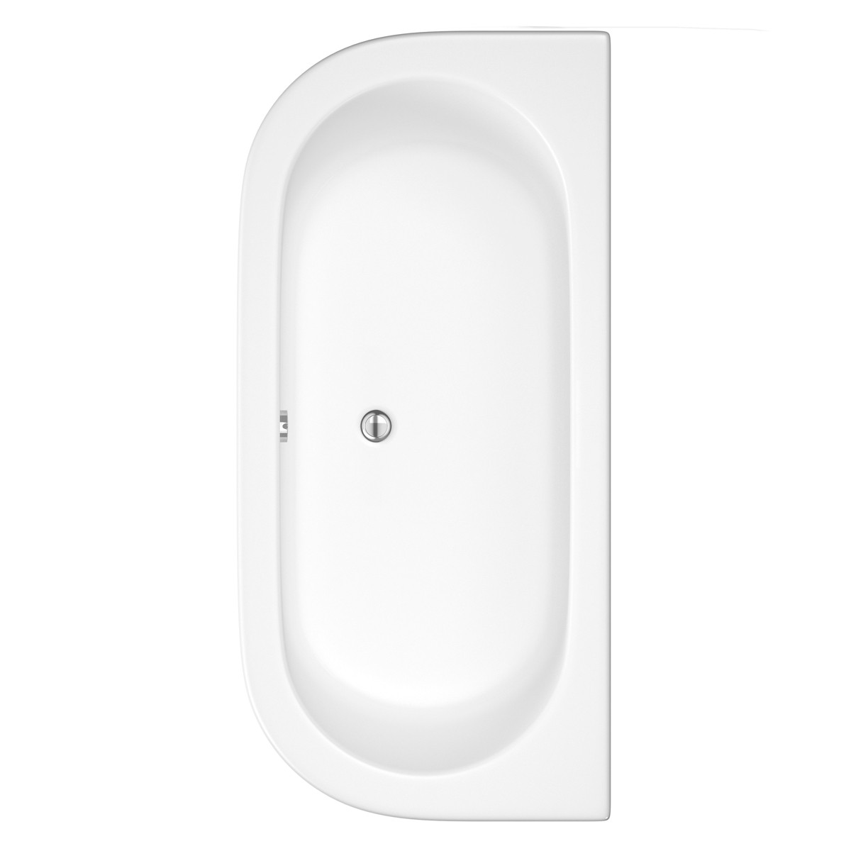 Trojancast Curved D Shaped Bath & Panel 1700x800mm