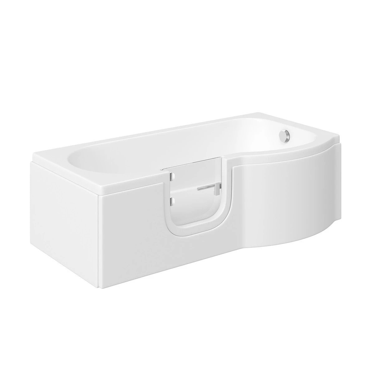Trojan Bathe Easy Concert Walk In Shower Bath 1675x750mm Left Hand