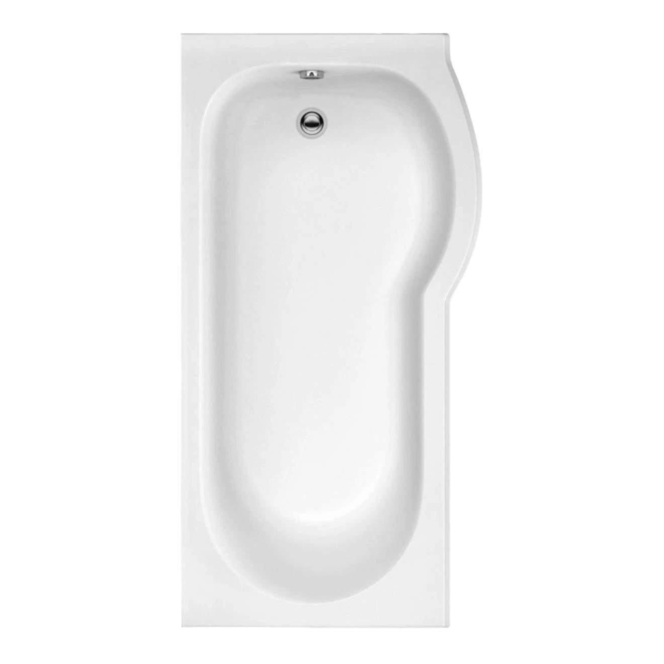 Trojan Concert P Shaped Shower Bath with Panel & Screen 1500x800x700mm Right Hand