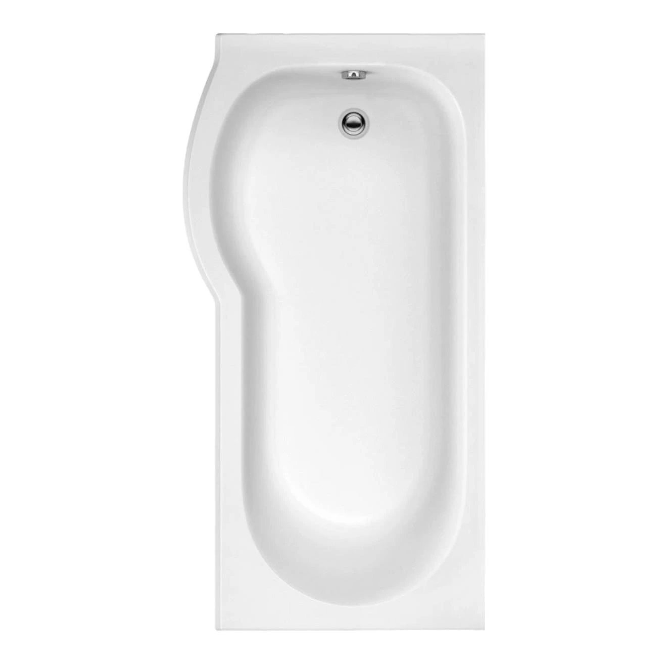 Trojan Concert Compact P Shaped Shower Bath with Panel & Screen 1675x800x700mm Left Hand