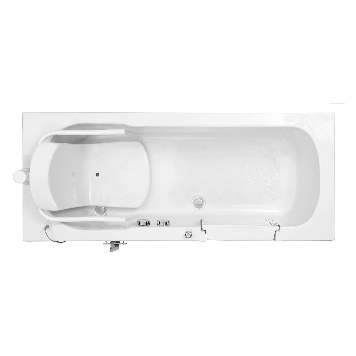 Trojan Bathe Easy Delta Walk In Bath with Powered Seat 1700x700mm Right Hand