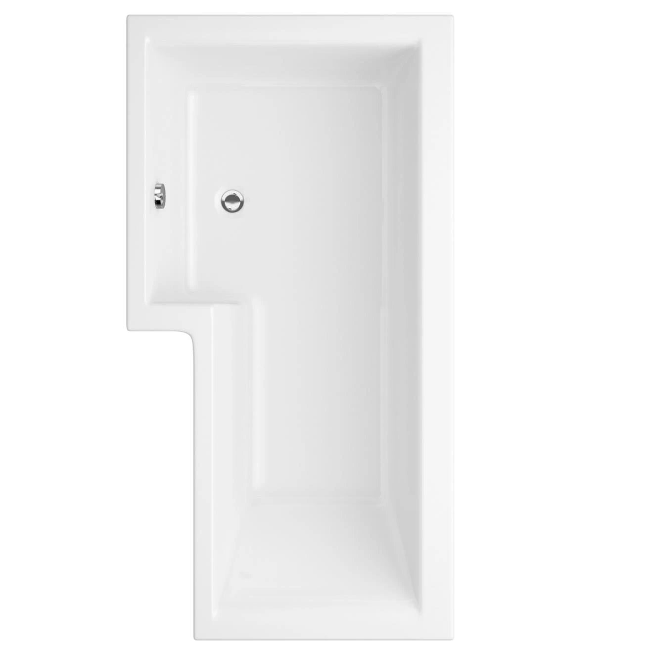 Trojancast Elite L Shaped Shower Bath with Panel & Towel Rail Screen 1675x850x700mm Left Hand