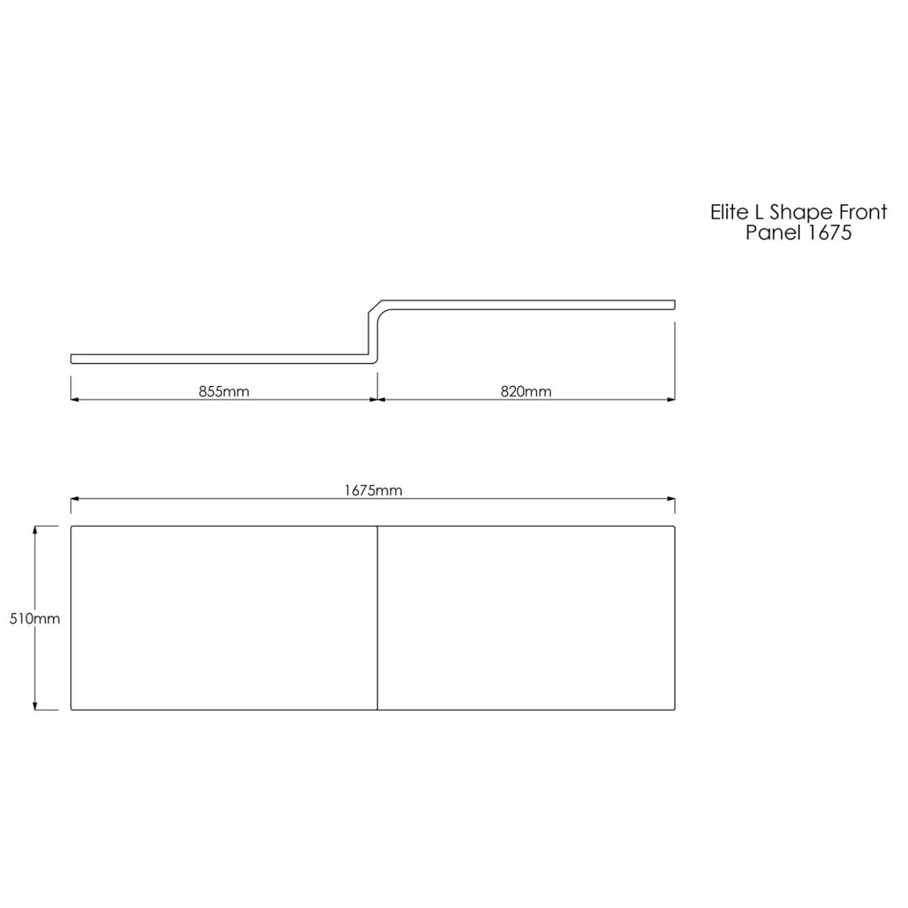 Trojan Elite L Shaped Shower Bath with Panel & Towel Rail Screen 1675x850x700mm Right Hand