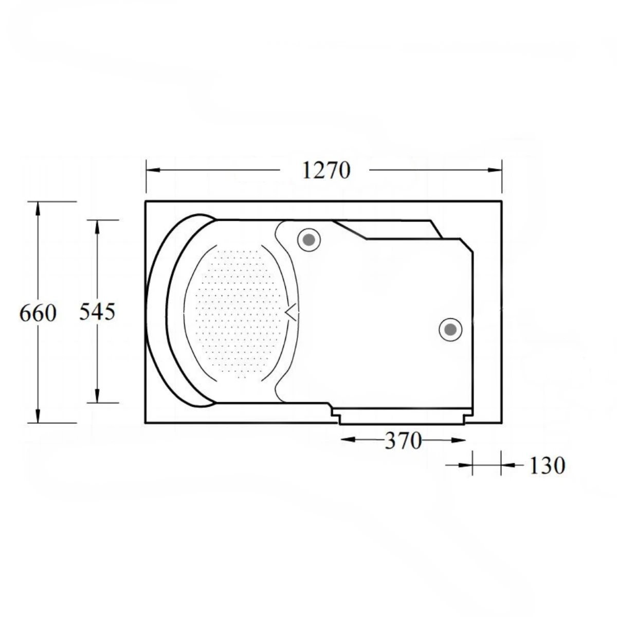 Trojan Bathe Easy Freedom Walk In Bath 1270x660mm Right Hand