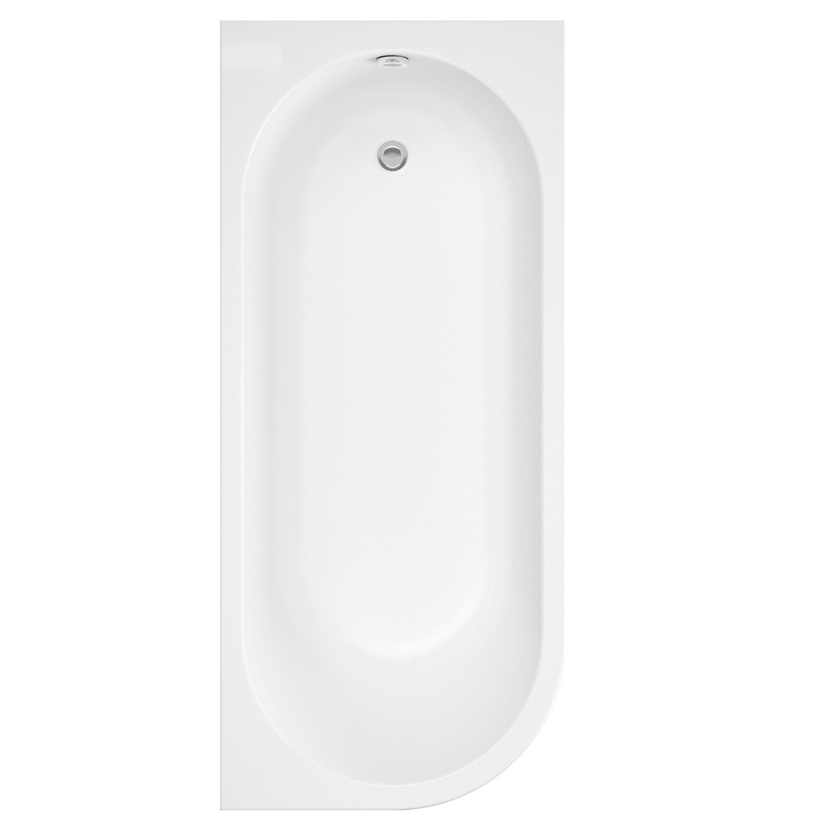 Trojancast J Shaped Bath & Panel 1500x750mm Right Hand