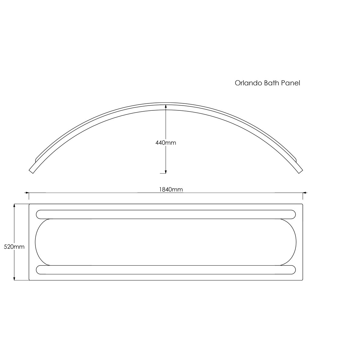 Trojan Orlando Corner Bath & Panel 1500x1020mm Right Hand
