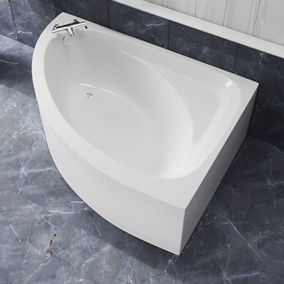 Trojancast Orlando Corner Bath & Panel 1500x1020mm Right Hand