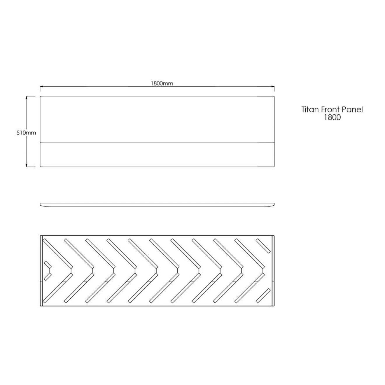 Trojan Titan Extra Rigid Bath Front Panel 1800mm
