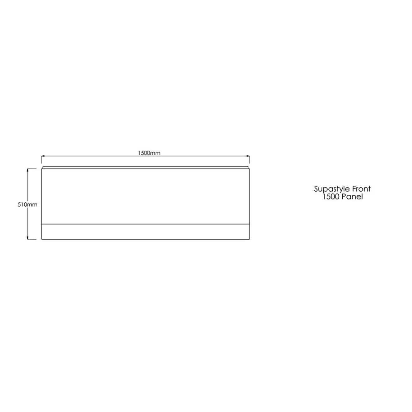 Trojan Supastyle 3mm Bath Front Panel 1500mm
