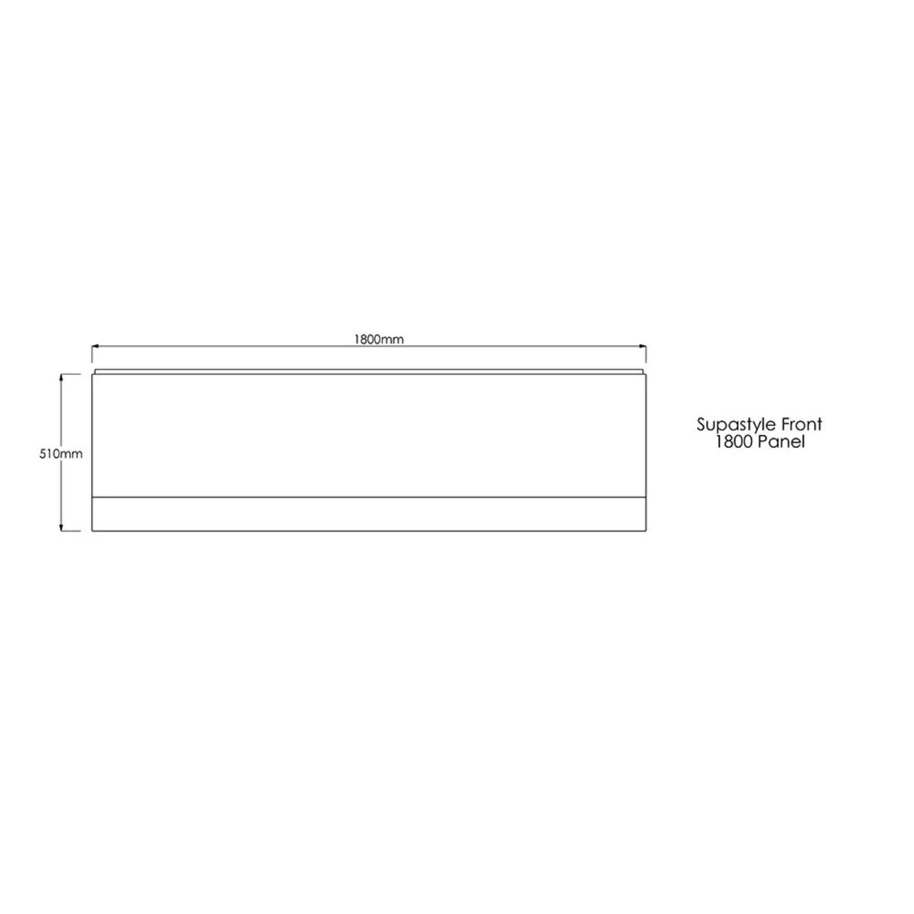 Trojan Supastyle 3mm Bath Front Panel 1800mm