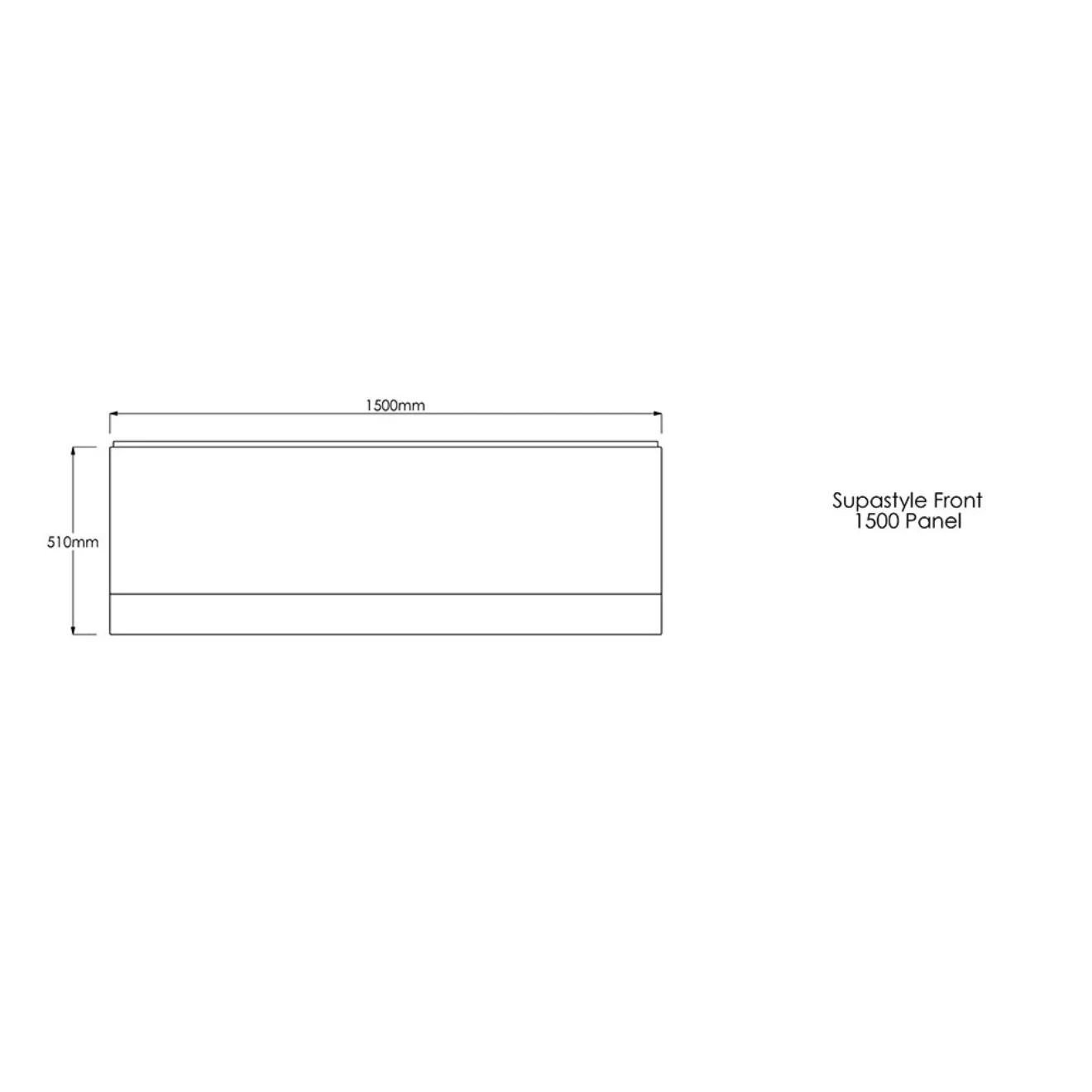 Trojan Supastyle 2mm Bath Front Panel 1500mm