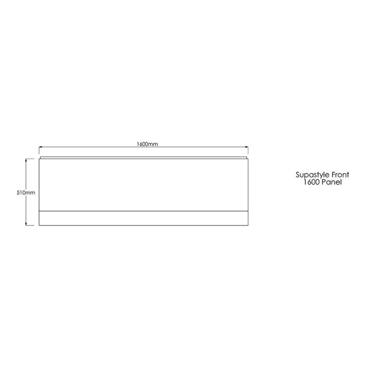 Trojan Supastyle 2mm Bath Front Panel 1600mm