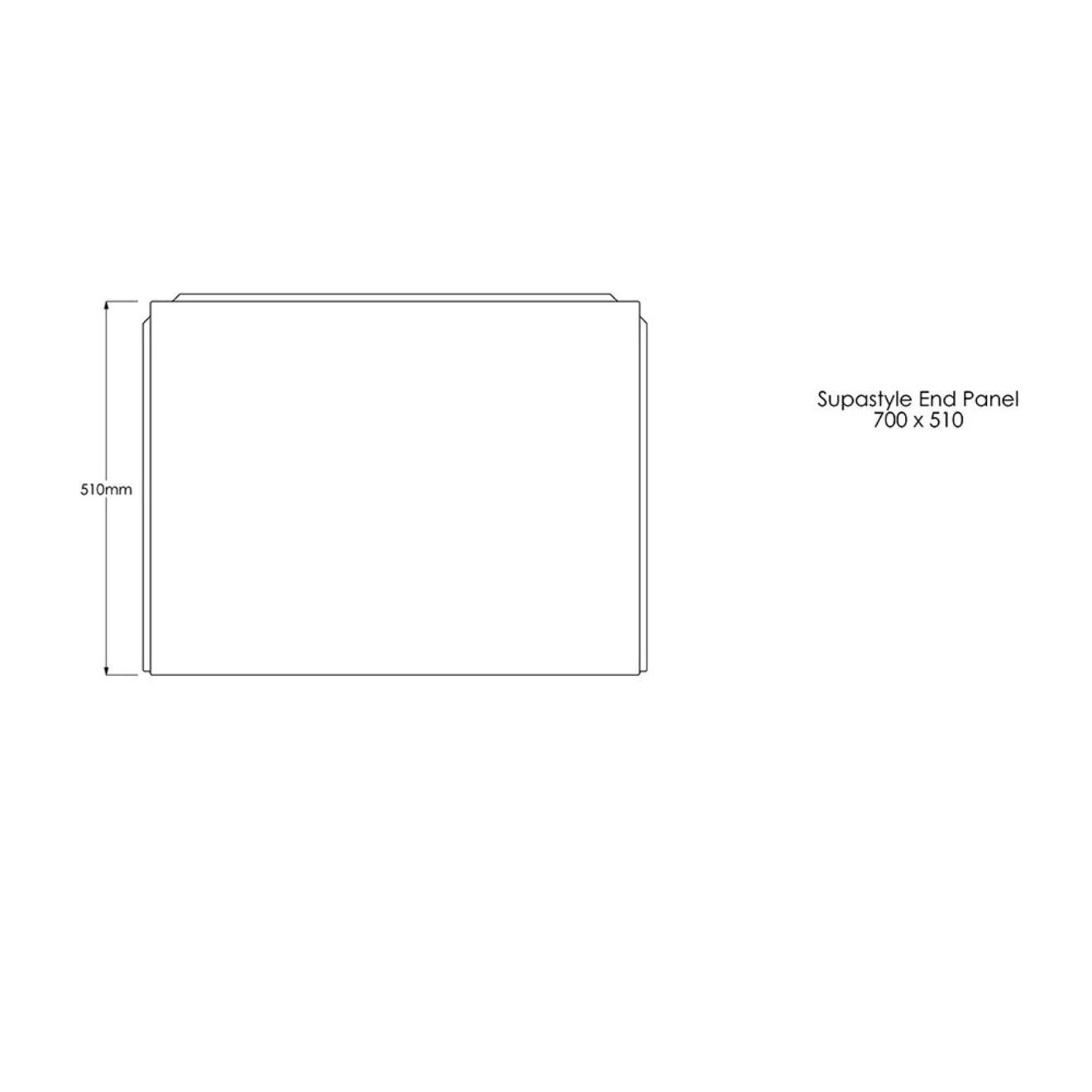 Trojan Supastyle 2mm Bath End Panel 700 / 750mm