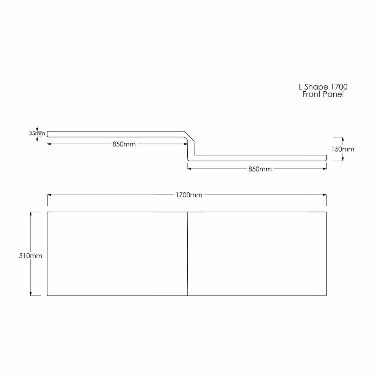 Trojan Solarna L Shaped Shower Bath with Panel & Towel Rail Screen 1700x850x700mm Right Hand