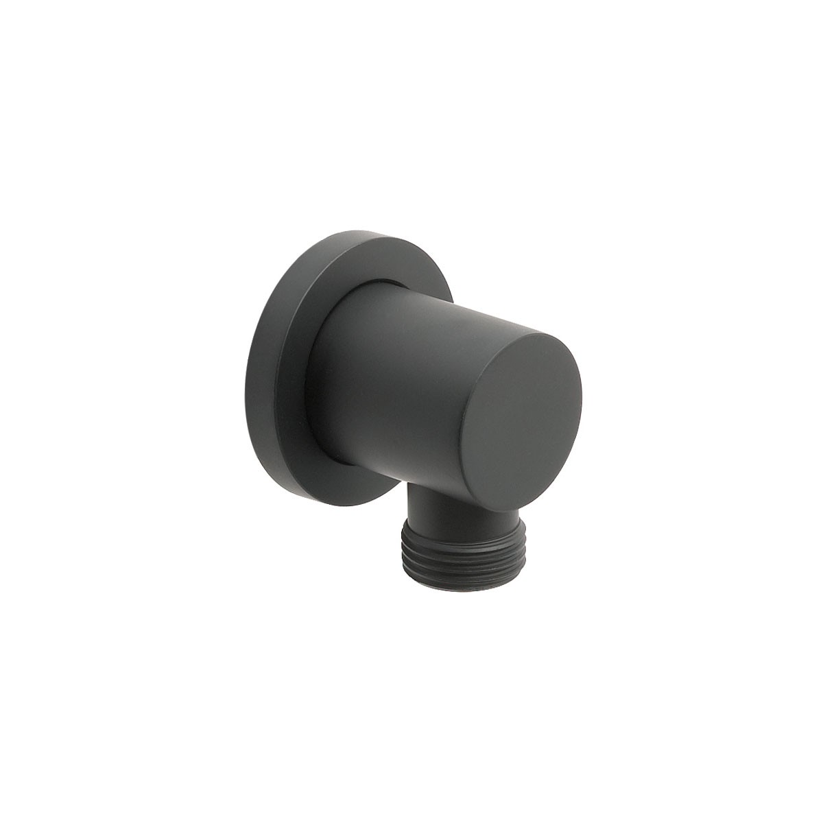 Globe Matt Black Wall Outlet Elbow