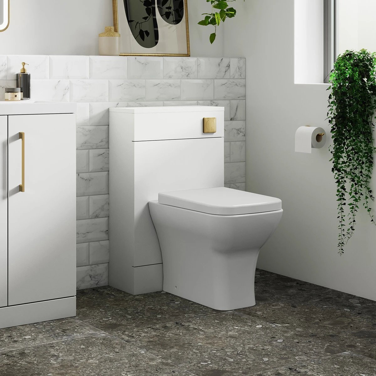 Arno Gloss White WC Back To Wall Unit 510mm