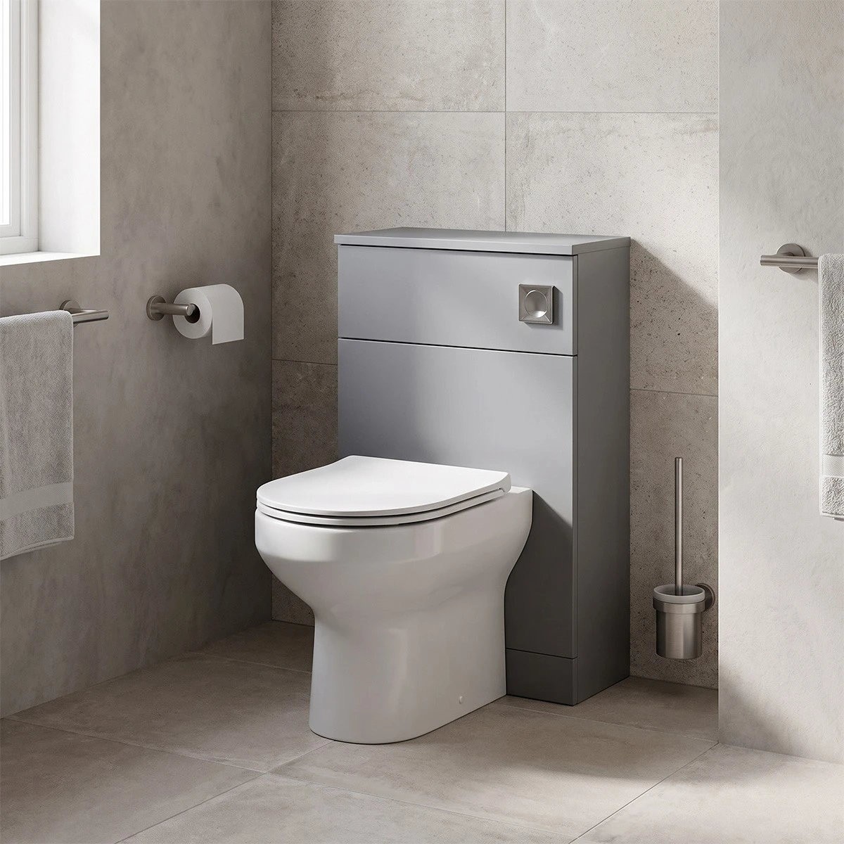 Arno Satin Grey WC Back To Wall Unit 510mm