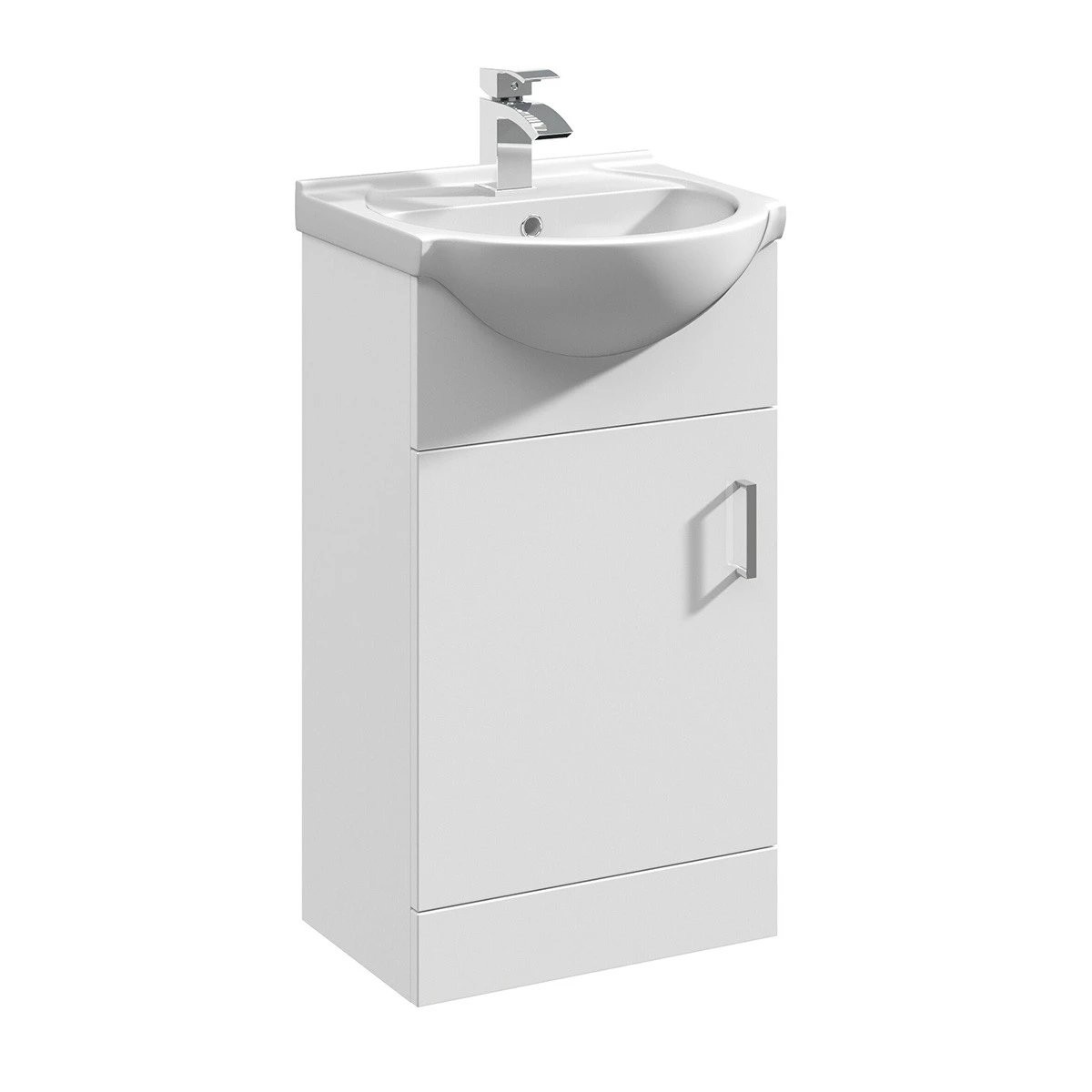 Arctic Gloss White Cloakroom Vanity Unit & Square Basin 450mm